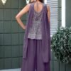 Magical Violet Georgette Palazzo Salwar Kameez – 61298-010-D