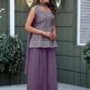 Magical Violet Georgette Palazzo Salwar Kameez – 61298-010-D