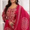 Graceful Pink Chanderi Straight Salwar Kameez – 61305-1433