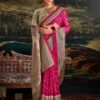 Charming Pink Silk Bandhani Saree – 61311-7209-PNK