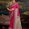 Charming Pink Silk Bandhani Saree – 61311-7209-PNK