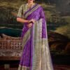 Dreamy Violet Silk Bandhani Saree – 61311-7209-PRL Dreamy Violet Silk Bandhani Saree – 61311-7209-PRL