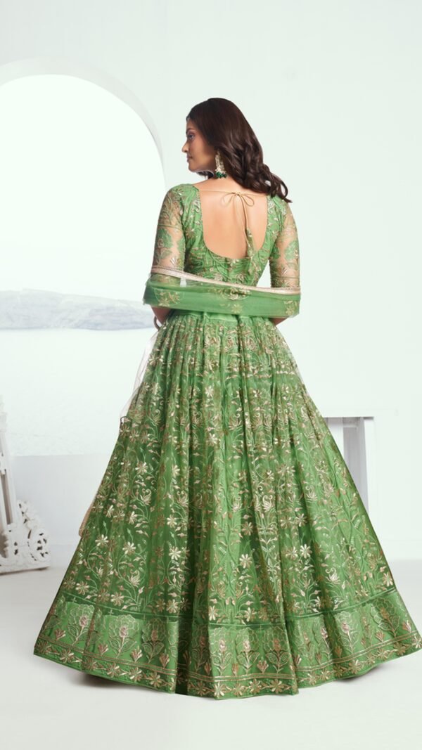 Flawless Green Cotton Designer Lehenga Choli – 61312-7005
