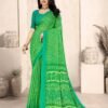 Radiant Green Chiffon Classic Saree – 61319-50601-B Radiant Green Chiffon Classic Saree – 61319-50601-B