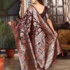Refined Wine Banasari Silk Weaving Saree – 61342-3002 Refined Wine Banasari Silk Weaving Saree – 61342-3002
