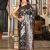 Classy Black Banasari Silk Weaving Saree – 61342-3003