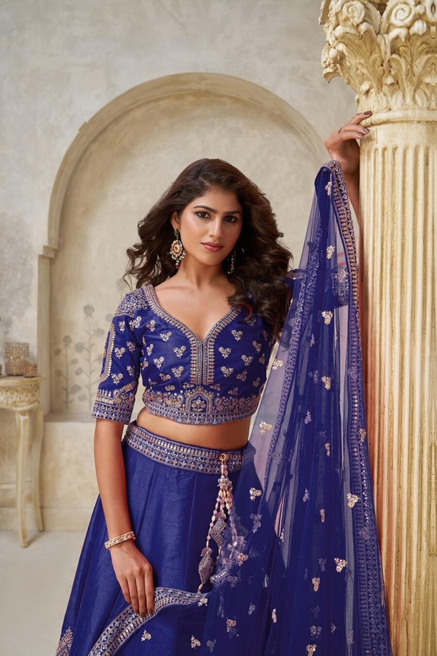 Vibrant Purple Silk Classic Lehenga Choli – 61376-2144Purple