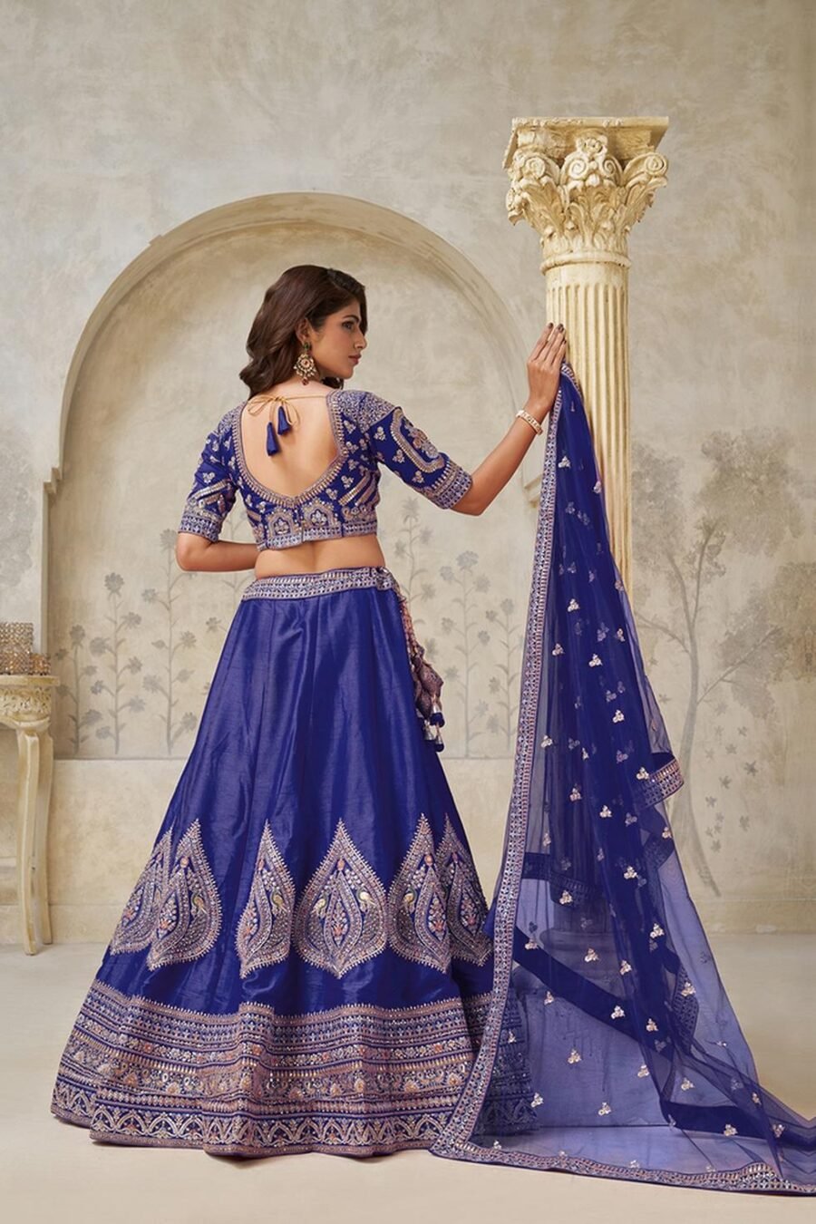 Vibrant Purple Silk Classic Lehenga Choli – 61376-2144Purple