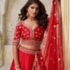 Refined Red Silk Classic Lehenga Choli – 61376-2144Red