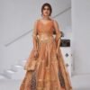 Polished Brown Banarsi Silk Classic Lehenga Choli – 61376-2150Rust