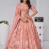 Modern Pink Banarsi Silk Classic Lehenga Choli – 61376-2151Pink