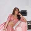 Modern Pink Banarsi Silk Classic Lehenga Choli – 61376-2151Pink