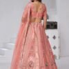 Modern Pink Banarsi Silk Classic Lehenga Choli – 61376-2151Pink