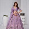 Dynamic Purple Banarsi Silk Classic Lehenga Choli – 61376-2151Purple
