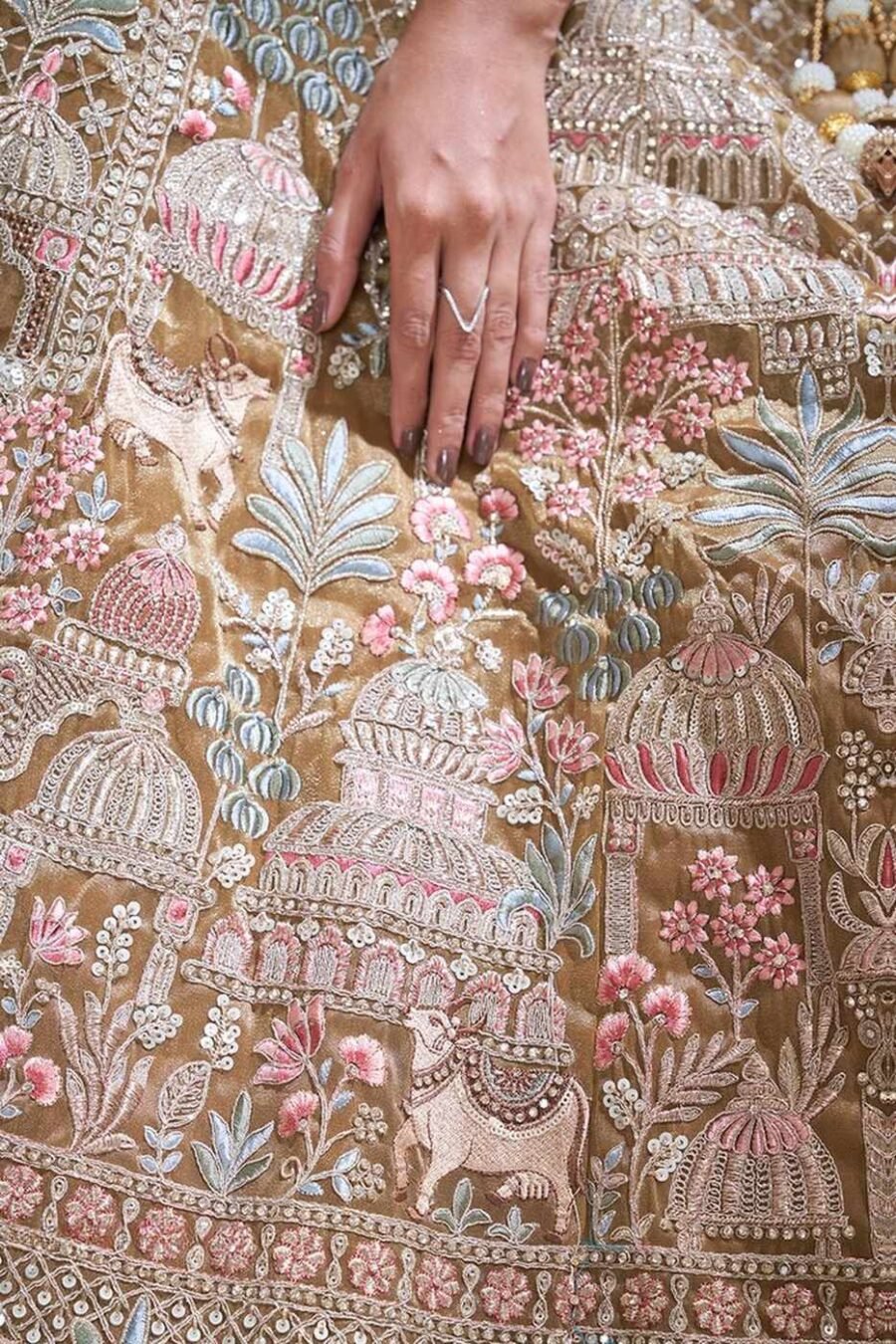 Fabulous Green Organza Tissue Classic Lehenga Choli – 61376-2156Mehendi