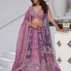 Classy Purple Georgette Tissue Classic Lehenga Choli – 61376-2170Purple