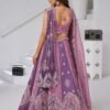 Classy Purple Georgette Tissue Classic Lehenga Choli – 61376-2170Purple