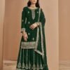 Graceful Green Faux Georgette Palazzo Salwar Kameez – 56242-211-A