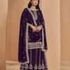 Charming Violet Faux Georgette Palazzo Salwar Kameez – 56242-211-B