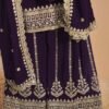 Charming Violet Faux Georgette Palazzo Salwar Kameez – 56242-211-B