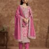 Modern Pink Dola Silk Straight Salwar Kameez – 56292-212-A