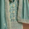Bold Blue Dola Silk Straight Salwar Kameez – 56292-212-C