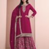Captivating Red Art Silk Palazzo Salwar Kameez – 57196-216-B