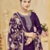 Graceful Purple Silk Palazzo Salwar Kameez – 57268-218-B