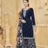 Fierce Navy Blue Silk Palazzo Salwar Kameez – 57268-218-C Fierce Navy Blue Silk Palazzo Salwar Kameez – 57268-218-C