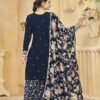 Fierce Navy Blue Silk Palazzo Salwar Kameez – 57268-218-C Fierce Navy Blue Silk Palazzo Salwar Kameez – 57268-218-C