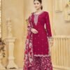 Enchanting Pink Silk Palazzo Salwar Kameez – 57268-218-D