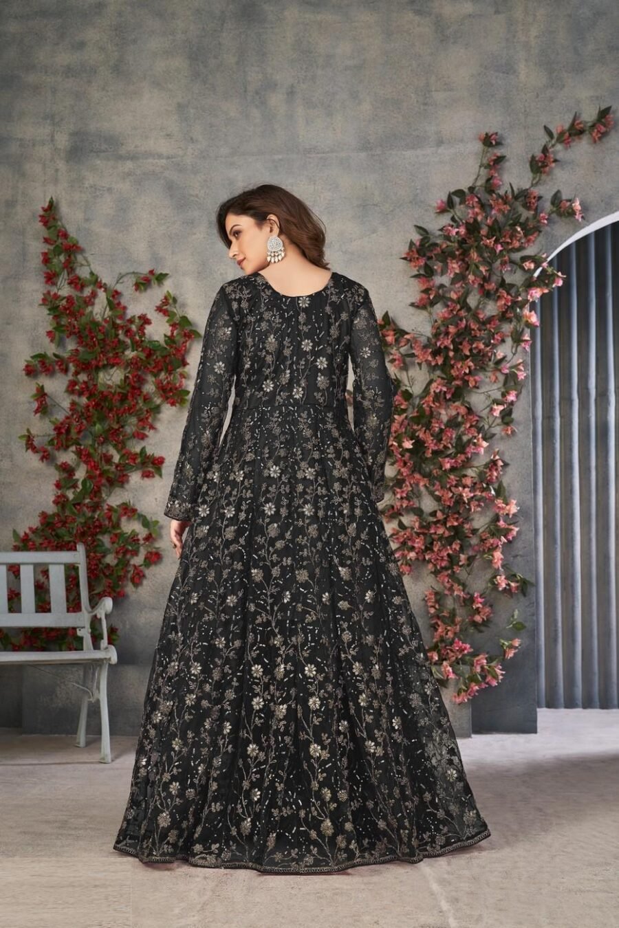 Lively Black Net Anarkali Salwar Kameez – 57746-371 Lively Black Net Anarkali Salwar Kameez – 57746-371