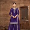 Fierce Violet Chinon Silk Palazzo Salwar Kameez – 58112-223-B