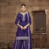 Fierce Violet Chinon Silk Palazzo Salwar Kameez – 58112-223-B