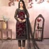 Dazzling Maroon Net Straight Salwar Kameez – 59048-84