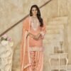 Charming Peach Chanderi Traditional Salwar Kameez – 59073-224-D
