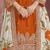 Enchanting Orange Chinon Gharara Salwar Kameez – 59596-228-A