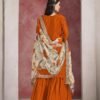 Enchanting Orange Chinon Gharara Salwar Kameez – 59596-228-A