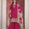 Gleaming Wine Chinon Gharara Salwar Kameez – 59596-228-D