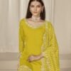 Trendy Yellow Chanderi Silk Patiala Salwar Kameez – 59760-229-A