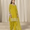 Trendy Yellow Chanderi Silk Patiala Salwar Kameez – 59760-229-A