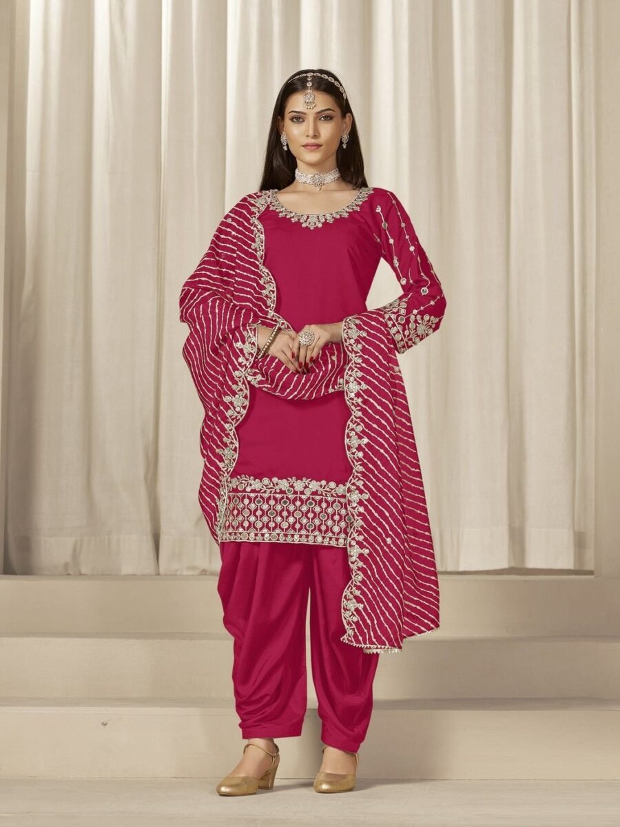 Magnetic Pink Chanderi Silk Patiala Salwar Kameez – 59760-229-D Magnetic Pink Chanderi Silk Patiala Salwar Kameez – 59760-229-D