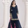 Confident Navy Blue Roman Silk Patiala Salwar Kameez – 60251-231-C Confident Navy Blue Roman Silk Patiala Salwar Kameez – 60251-231-C