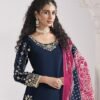 Confident Navy Blue Roman Silk Patiala Salwar Kameez – 60251-231-C Confident Navy Blue Roman Silk Patiala Salwar Kameez – 60251-231-C
