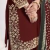 Luxe Maroon Roman Silk Patiala Salwar Kameez – 60251-231-D