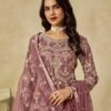 Dynamic Mauve Net Palazzo Salwar Kameez – 61087-235-A