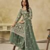 Sophisticated Green Net Palazzo Salwar Kameez – 61087-235-B
