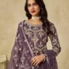 Fierce Purple Net Palazzo Salwar Kameez – 61087-235-C