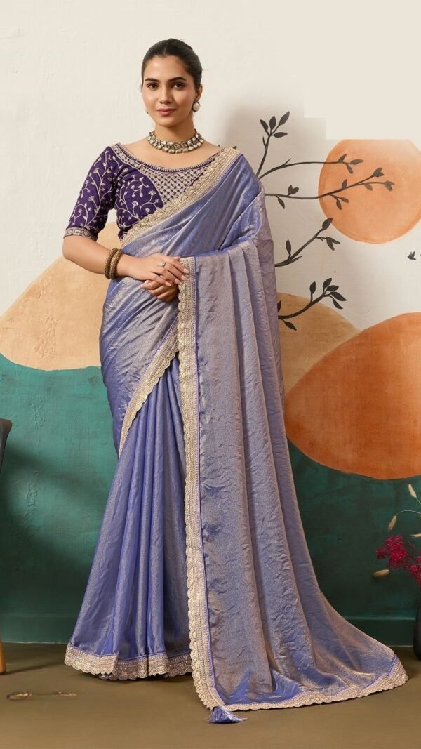 Confident Lavender Banglori Silk Traditional Saree – 61402-14001