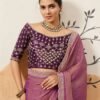 Playful Purple Banglori Silk Traditional Saree – 61402-14006